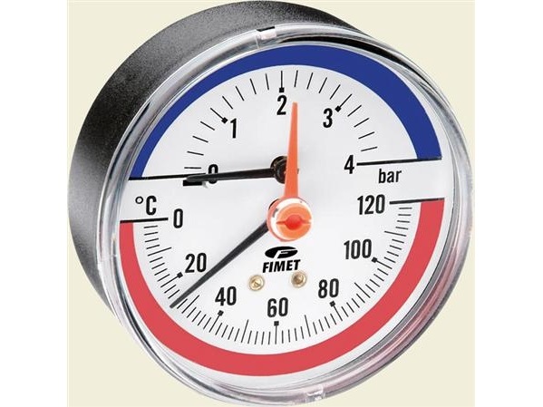 Image du produit Watts HYDROTERMOMÈTRE TIM-ABS 80. Ø80MM X ½" 0 - 6 BAR 20-120G