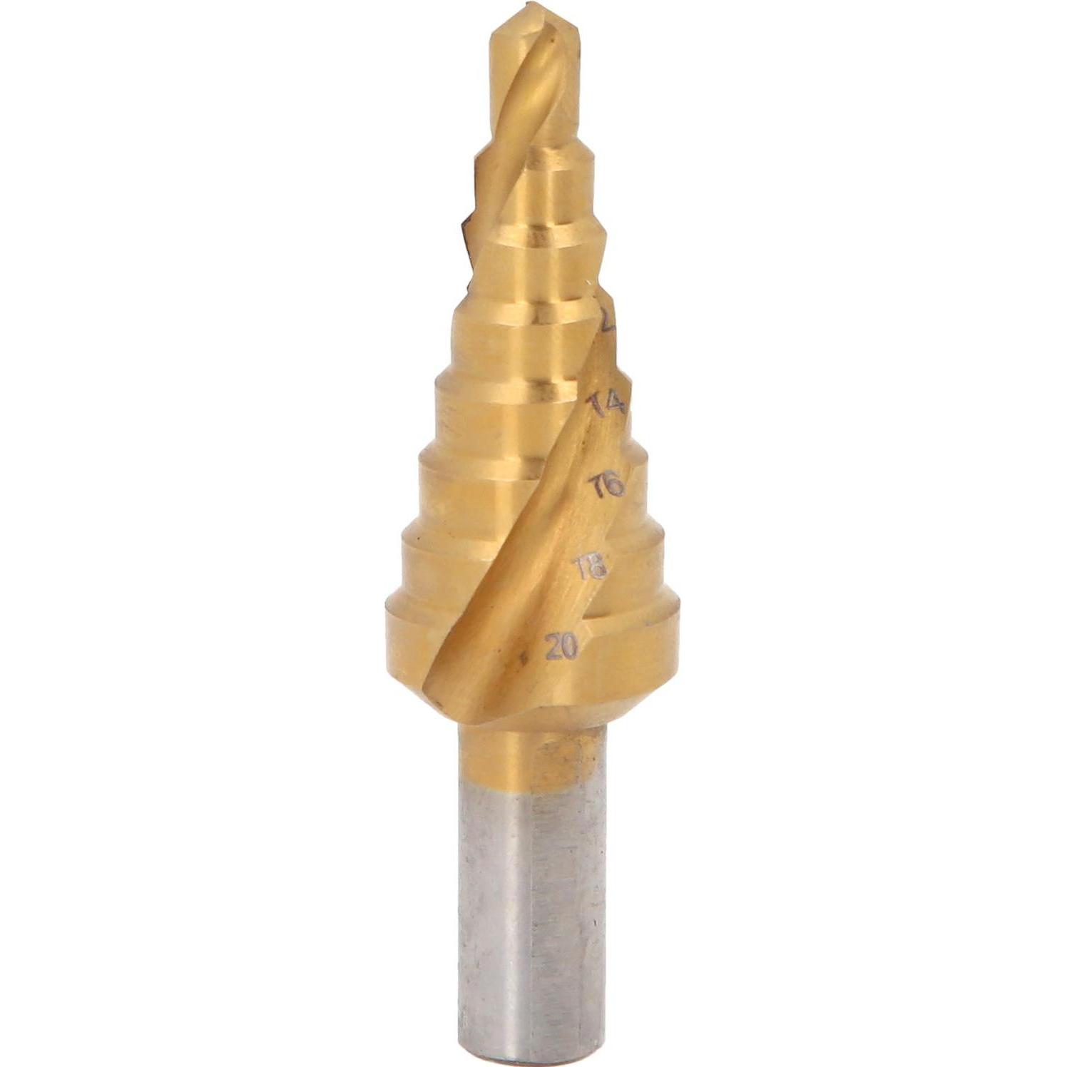 Thumbnail - KS Tools, Bohrereinsatz, HSS-TiN Stufenbohrer (bis 20 Millimeter)