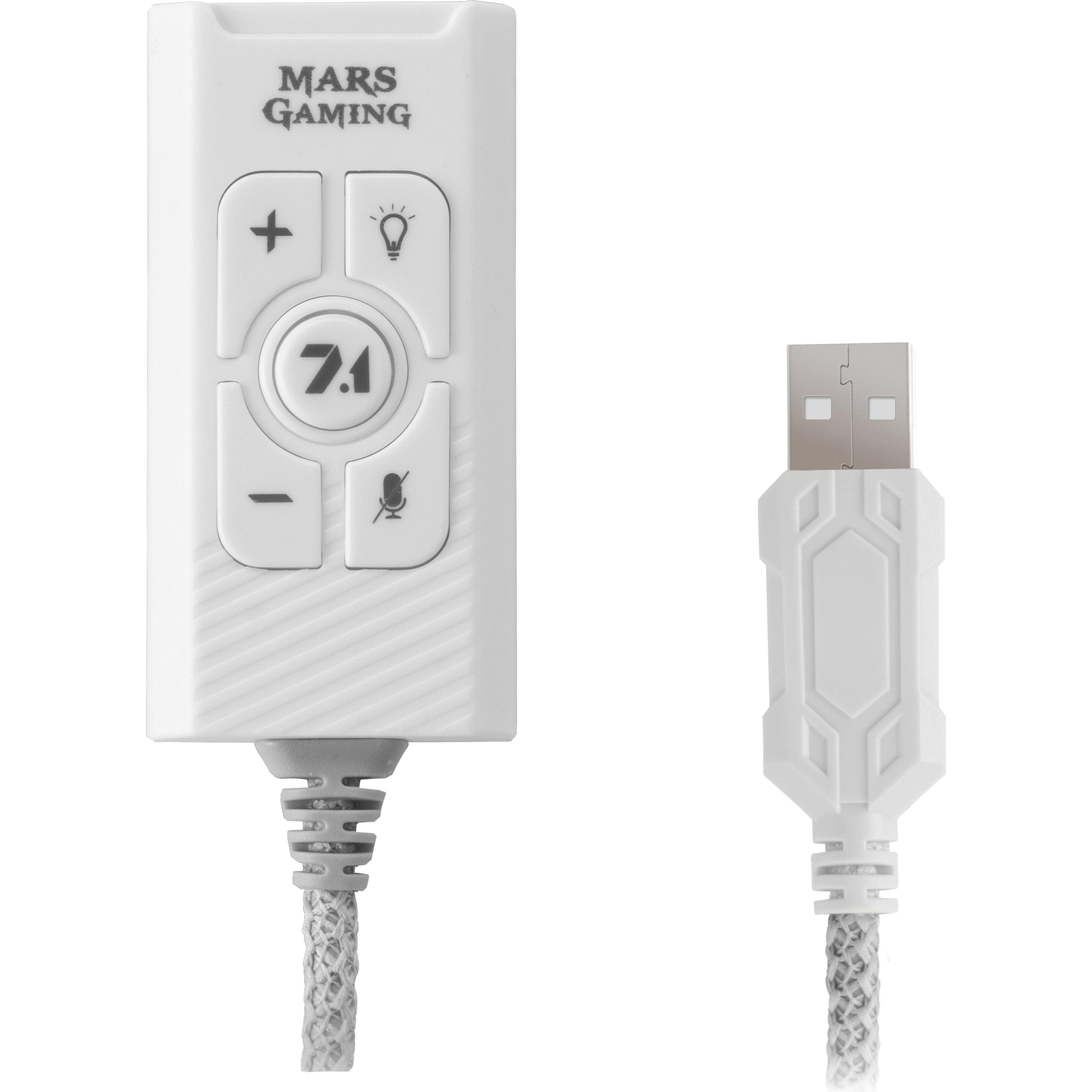 Thumbnail - Mars Gaming MSC2W, Audio Card 7.1 USB White (USB), Soundkarte, Weiss