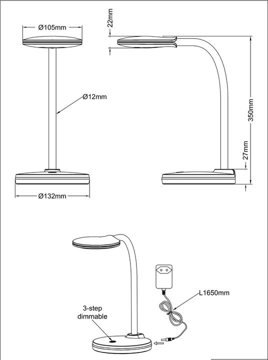 Produktbild Nino Leuchten Carmen 52290146 LEDTischleuchte holzoptik 3,2W