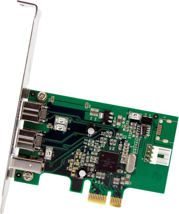 Actual product image StarTech 3 Port PCI-E 1394b FireWire 800 Card