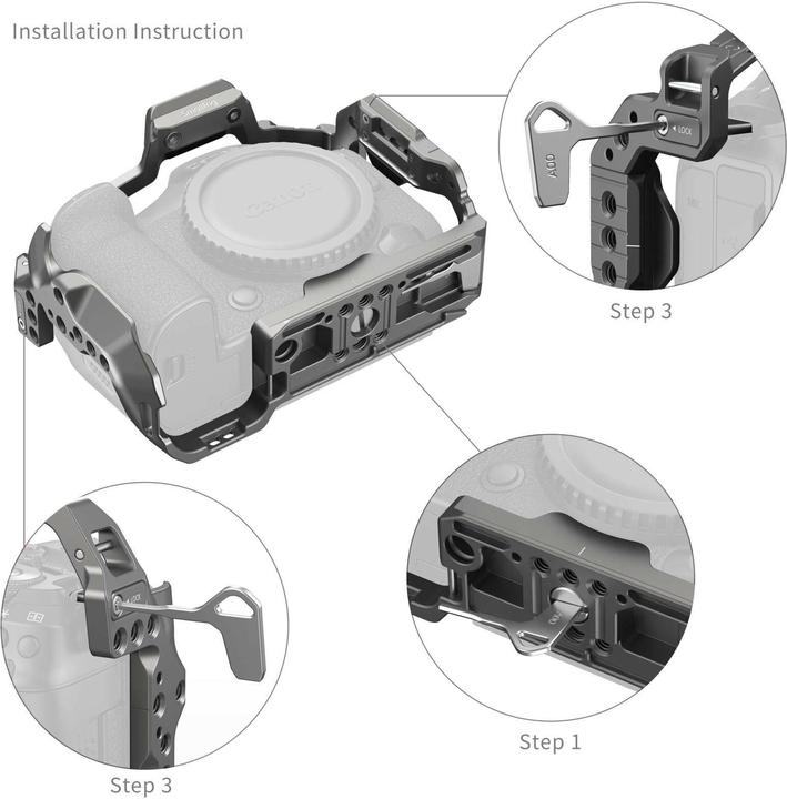Produktbild SmallRig 4977 HawkLock Quick Release Cage for Canon EOS R5 Mark II (Cage)