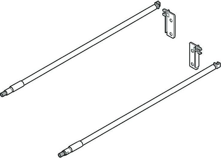 Productafbeelding Blum MOVENTO leuningset in lengterichting met achterwandsteun ZRE (1 Pcs.)