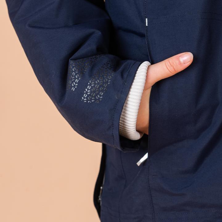 Immagine prodotto Fouganza Giacca da equitazione invernale 500 impermeabile e calda per bambini blu navy (140)