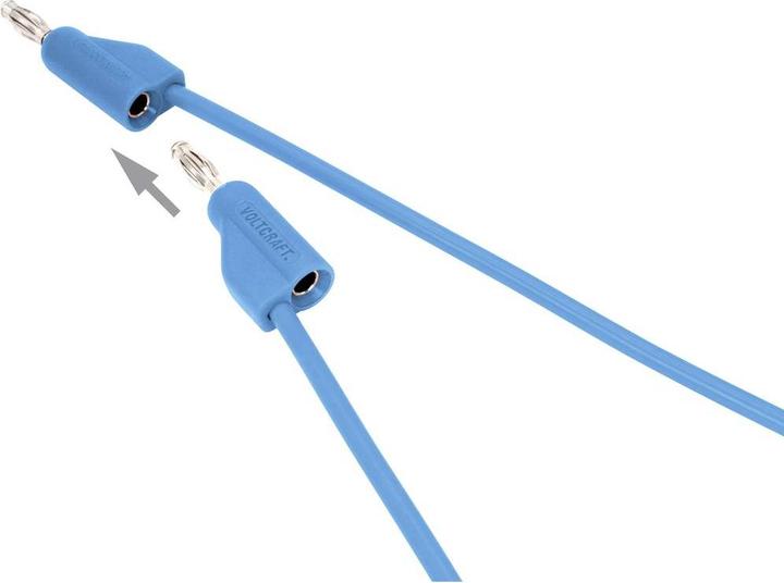 Actual product image Voltcraft Highly flexible test leads SET 1.0 m 30 V/AC, 60 V/DC 10 A