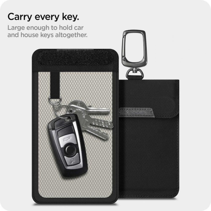 Produktbild Spigen Klatka Faradaya Pouch Keyless RFID signal blocker black
