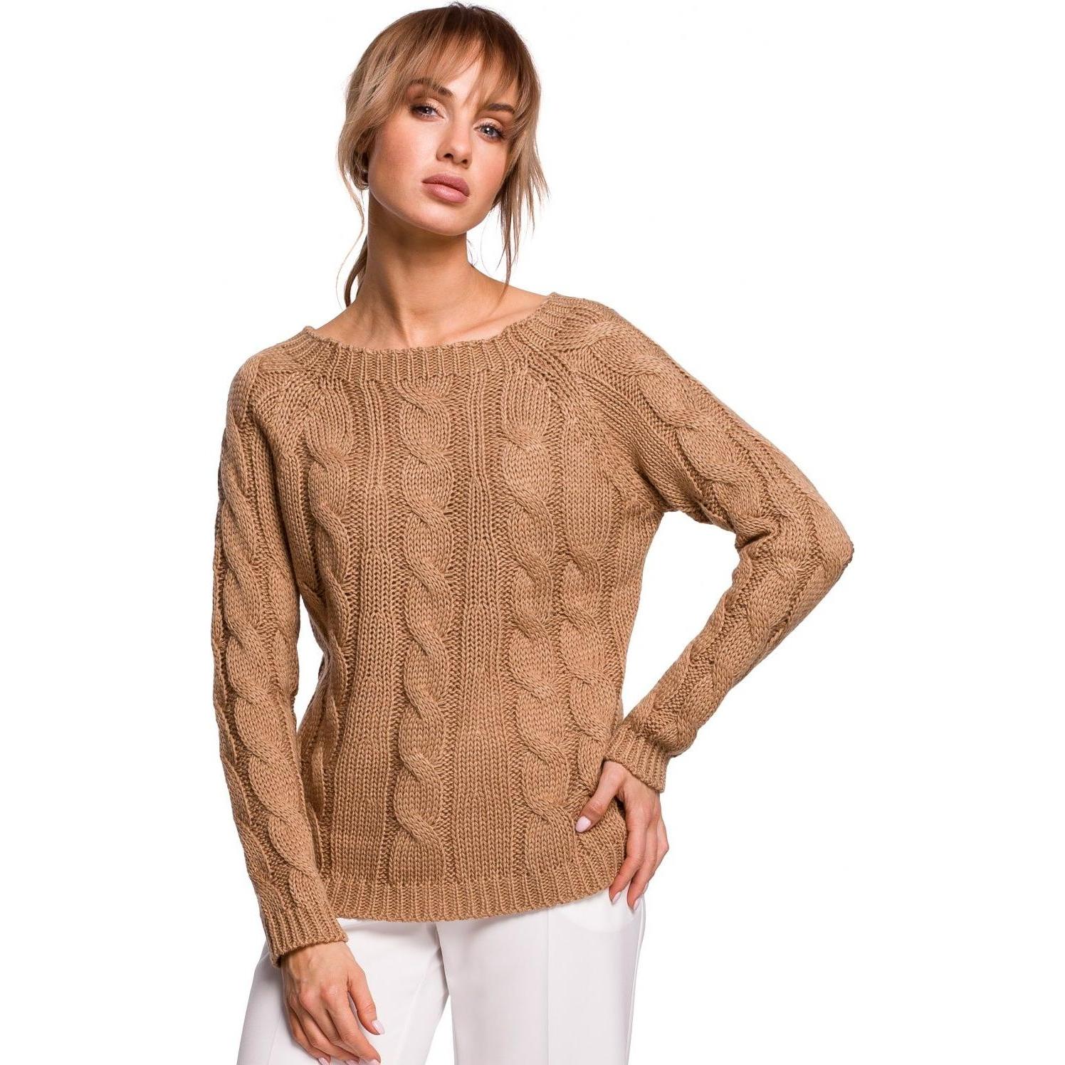 Made of Emotion, Damen, Pullover, Pullover model, Beige, (S, M)