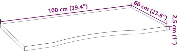 Produktbild vidaXL Macie (100 x 60 x 2.5 cm)