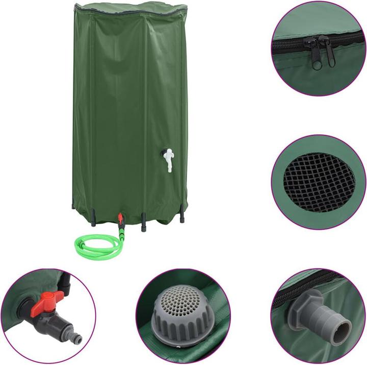 Produktbild VidaXL Wassertank mit Wasserhahn Faltbar 380 L PVC (380 l)