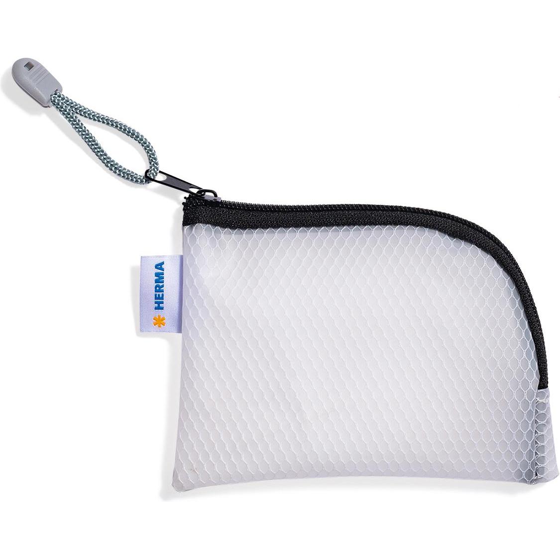 Herma, Etui, Etui Mesh Bag A7, 7.4 x 10.5 cm, Schwarz/Weiss