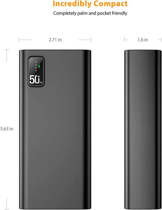 Produktbild Toospon Portable Charger (50000 mAh, 22.50 W)