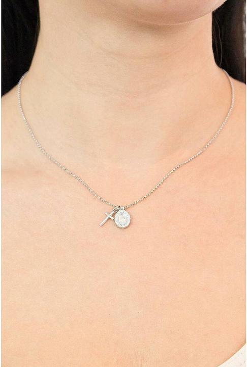 Actual product image Amen Pray & Love Cross & Miracolosa Necklace (925 silver, 44 cm)