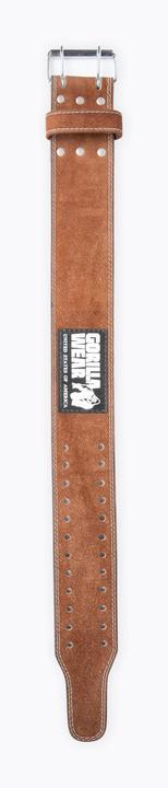 Actual product image Gorilla Wear 4 Inch Lifting Belt Leather Brown (L, XL)