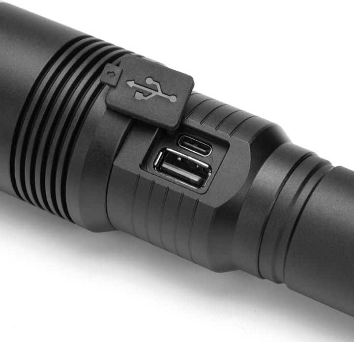 Actual product image Lider Taktyczna ręczna latarka akumulatorowa LED MT159 (17.50 cm)