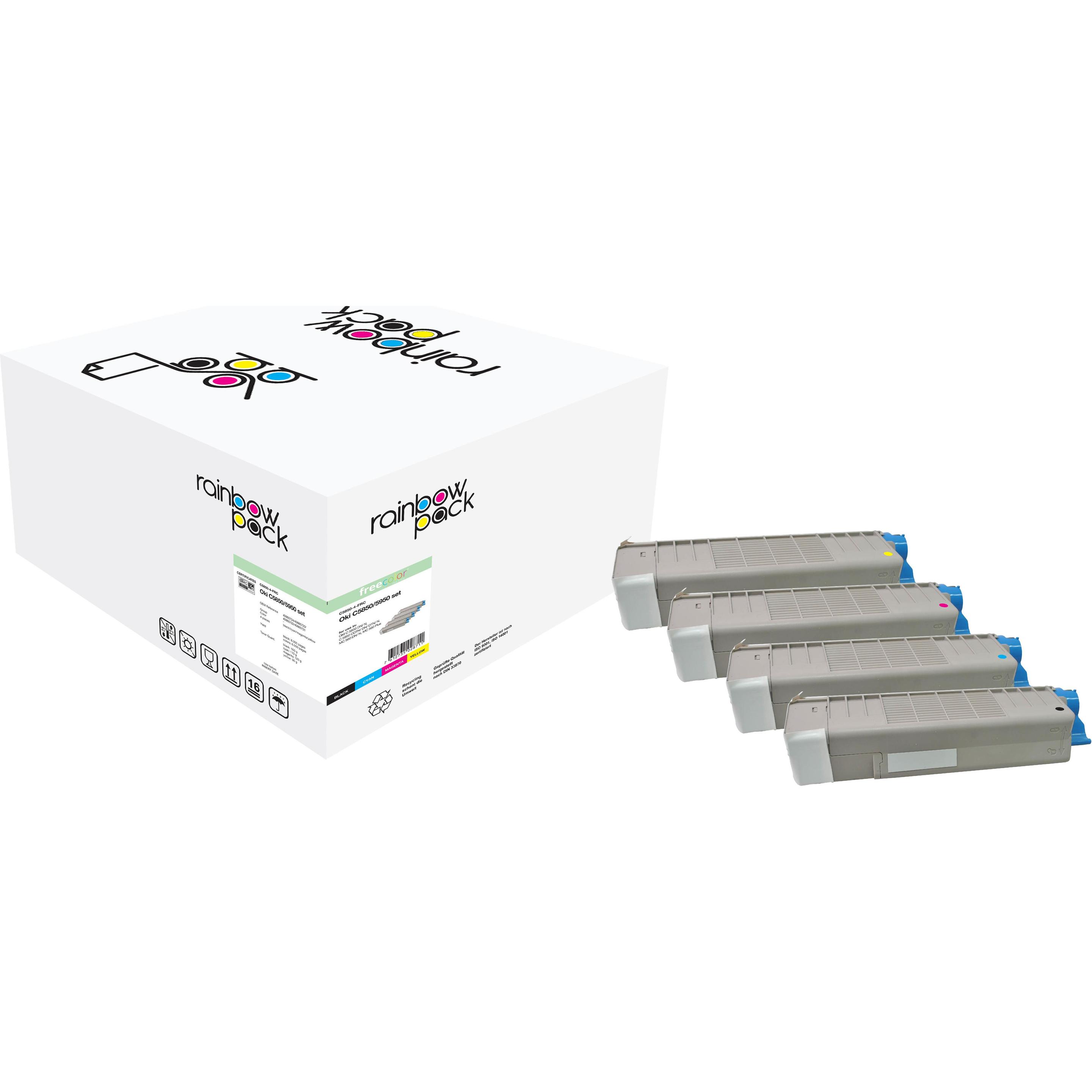 Freecolor, Toner, Für Oki C5850/5950 Rainbow Kit