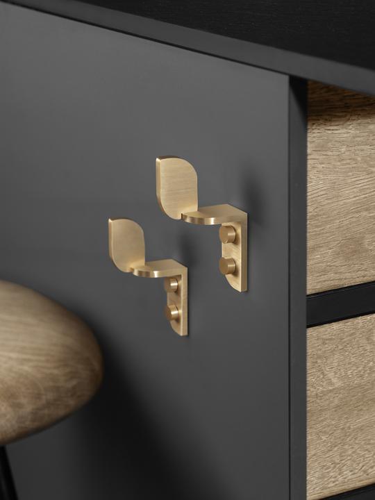 Actual product image ChiCura Tabula wall hooks brass (2 pcs.)
