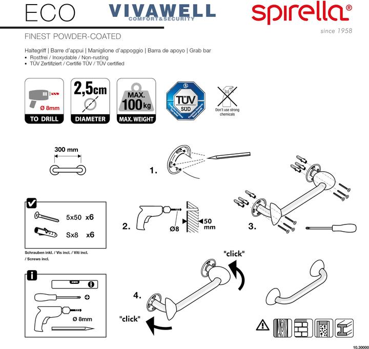 Image du produit spirella Poignée de baignoire Eco