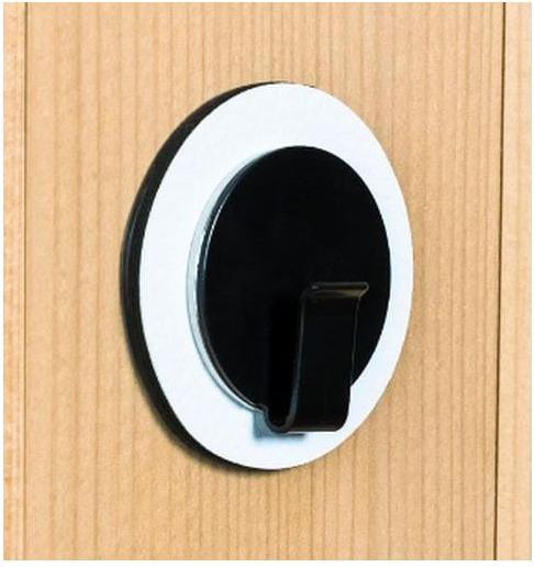 Actual product image Silwy Magnetic hook 1 piece, black/white (1x)