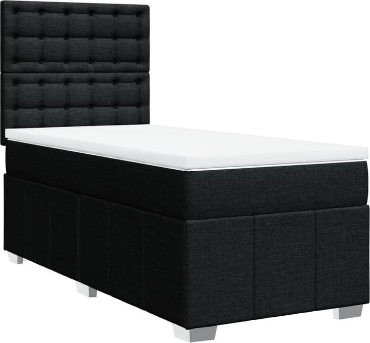 Actual product image vidaXL Bo x springbett mit Matratze 90 x 190 cm Stoff (90 x 190 cm)
