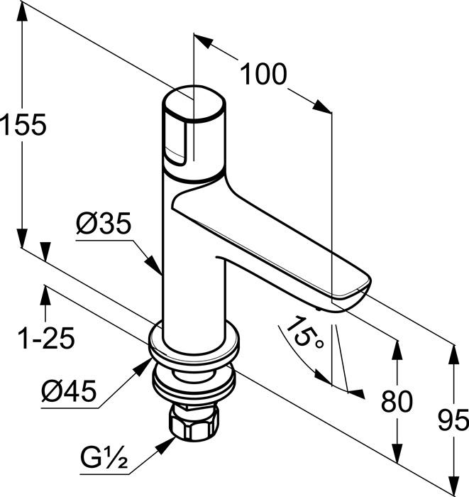 Produktbild Delphis Living Standventil