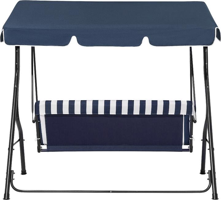 Actual product image Beliani Hollywood Swing Sun Canopy Blue / White CHAPLIN