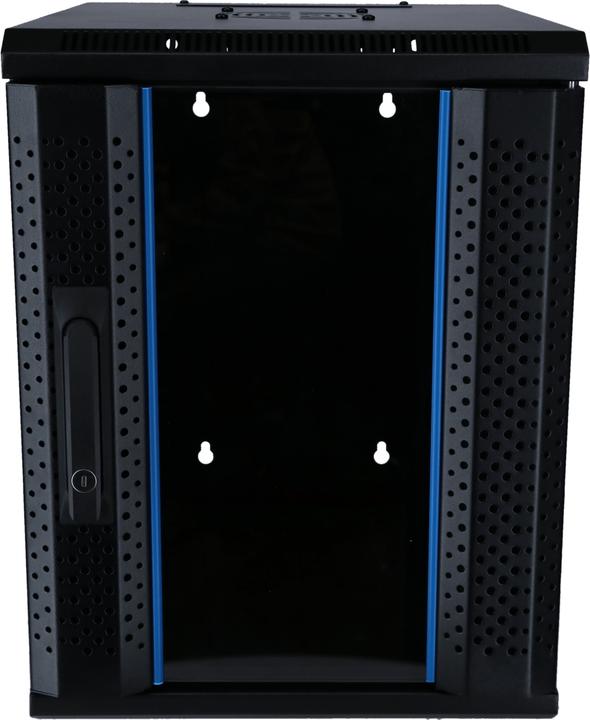 Actual product image Dsit 9 HE, 10” Serverschrank, mit Glastür, (BxTxH) 370x450x486mm (9 RU, 10 inch rack)