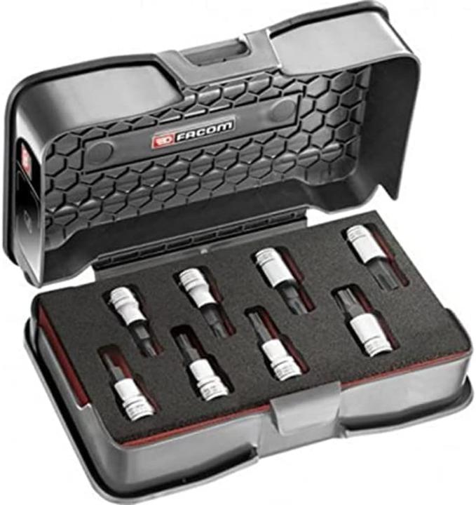 Facom Set van 3/8" zeskantstiftdoppen, 8 stuks, 3...11 mm