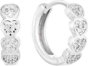 Actual product image Evolution Group Silver round earrings with hearts 11323.1 (L)