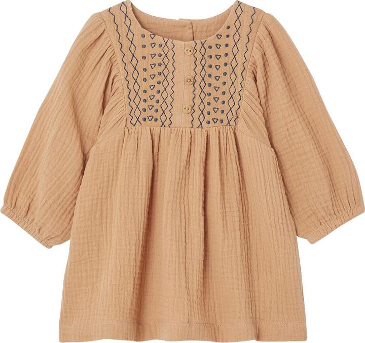 Produktbild Vertbaudet Besticktes Baby Kleid aus Musselin (74)
