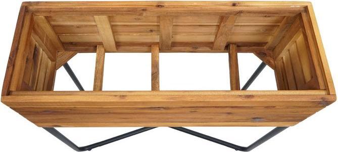 Immagine prodotto Mendler Fioriera HWC-L25, rettangolare 60x62x22cm per esterni in acciaio acacia, marrone (62 cm)