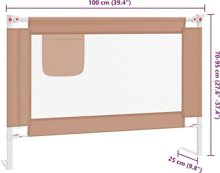 Actual product image vidaXL Bettgitter (100 x 25 x 25 cm)