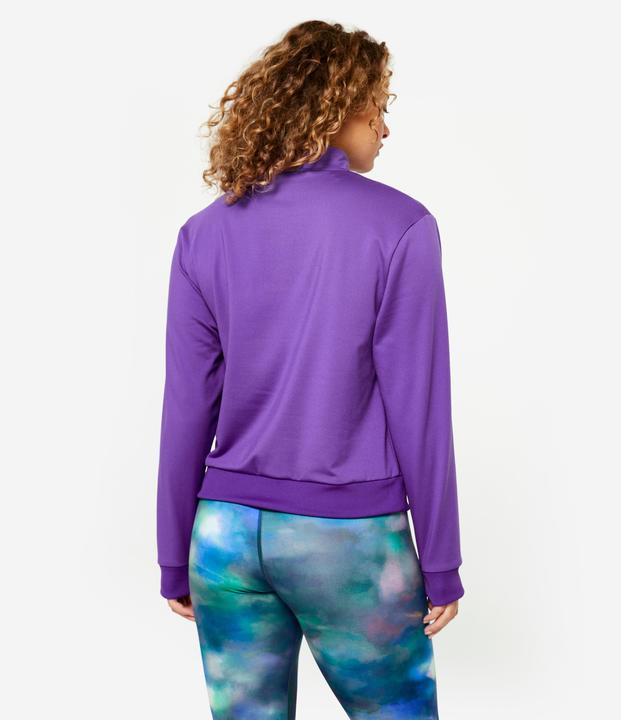 Image du produit Domyos Sweat-shirt femme manches longues col zippé - violet (M)