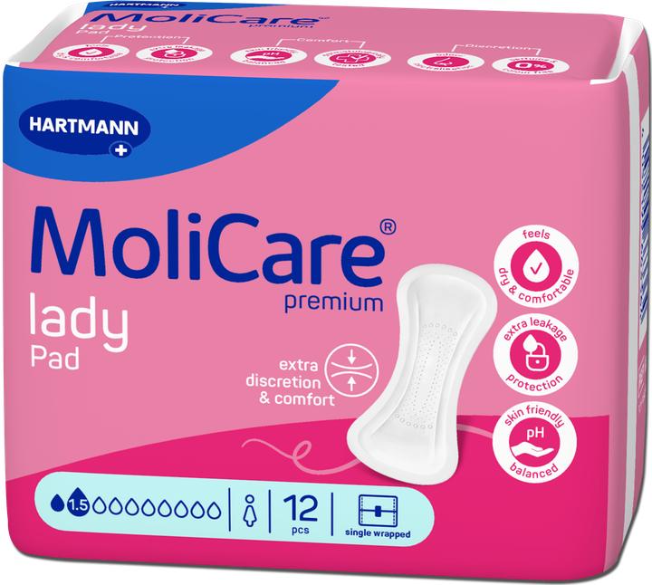 Image du produit MoliCare lady pad 1.5 Protections anatomiques (12 x, Mini)