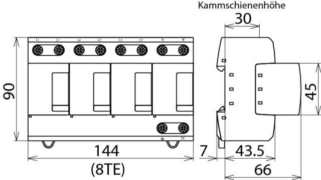 Actual product image Dehn SOEHNE 951 310 Combination arrester Modular valve DV TT 255
