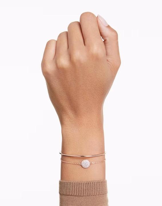 Actual product image Swarovski Meteora bangle white rose gold (17 cm, Swarovski Metal)