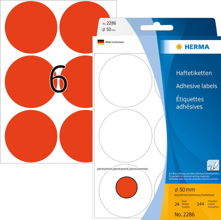Actual product image HERMA Marking points