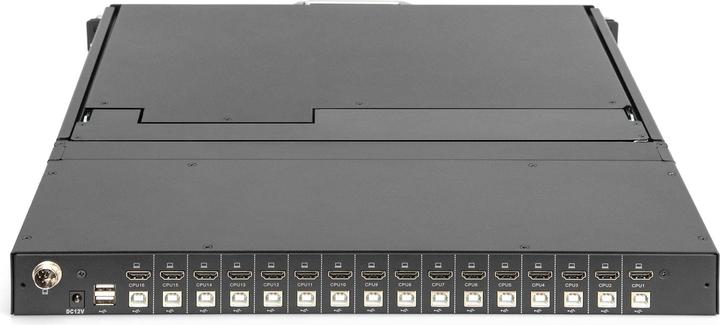 Actual product image Digitus Modular console with 17 TFT48.3cm 8Port KVM Touch 8 x HDMI, HD resolution, GE keyboard