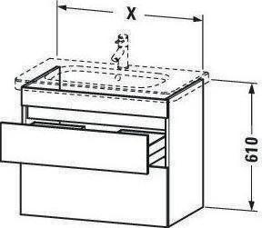 Actual product image Duravit Vanity unit DURASTYLE 448x930x610mm linen