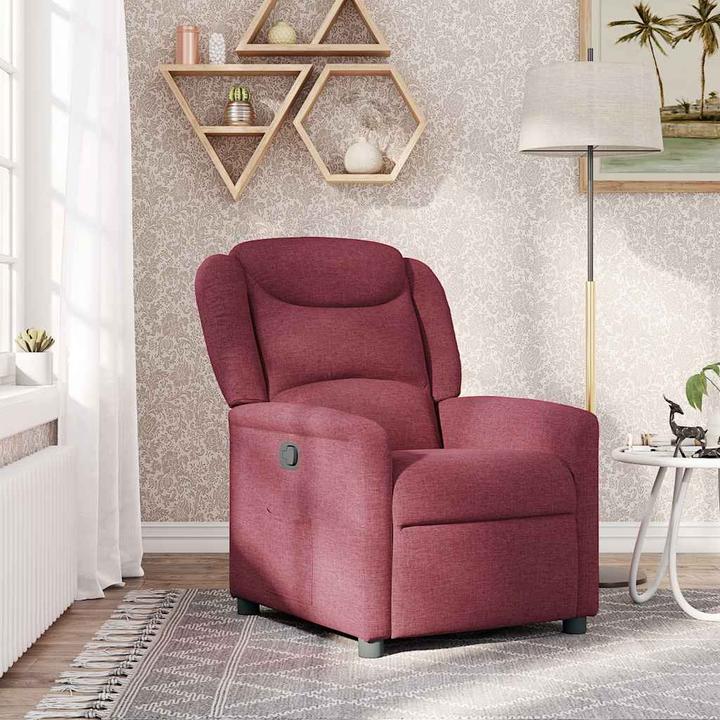 Productafbeelding VidaXL Massagefauteuil Wijnrode stof Massage TV-fauteuil