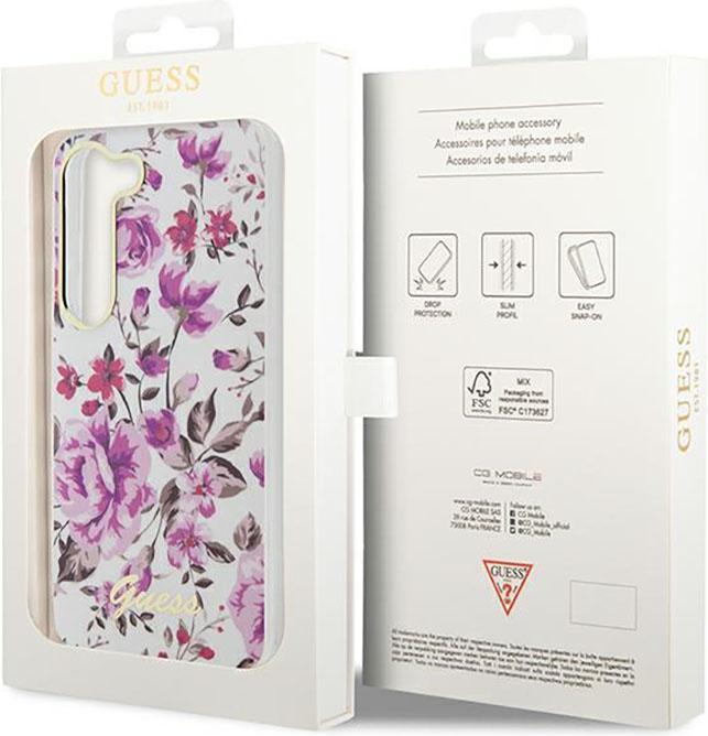 Produktbild Guess GUHCS23MHCFWST S23+ S916 white/white hardcase Flower Collection (Samsung Galaxy S23+)