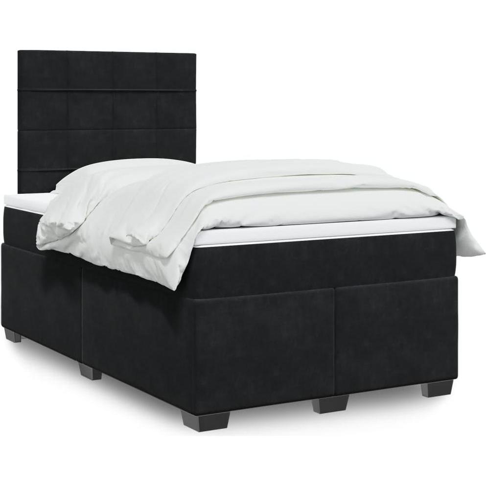 VidaXL, Bett, Bo x springbett mit Matratze 120 x 200 cm Samt (120 x 200 cm)