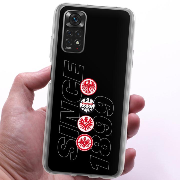 Produktbild DeinDesign Silikon Hülle für Xiaomi Redmi Note 11 4G Handyhülle Case Smartphone Schutzhülle Adler Eintracht (Xiaomi Redmi Note 11)