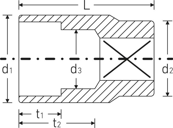 Produktbild Stahlwille 12-kant Steckschlüss 3/8DRx3/8" (3/8")