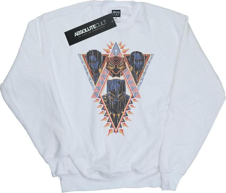 Produktbild Black Panther Tribal Heads Baumwoll Sweatshirt (3XL)