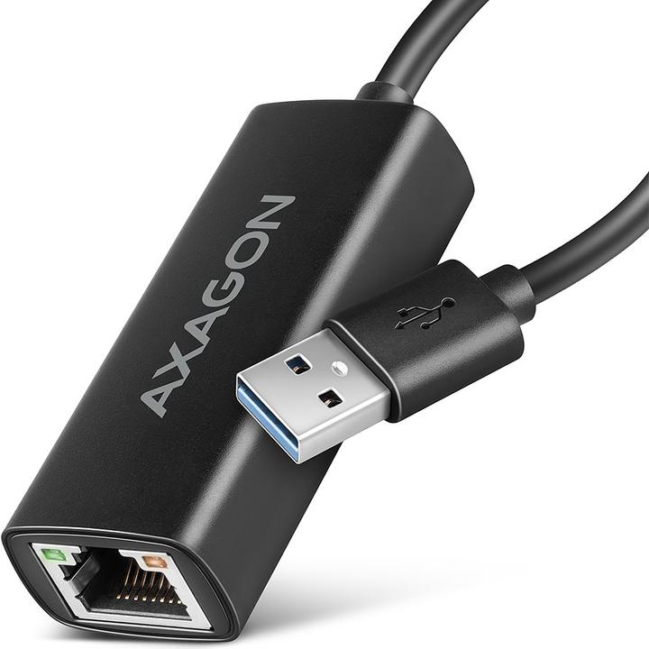 Produktbild Axagon ADE-AR, USB-A 3.2 Gen 1 - Gigabit Ethernet s????ov?? karta, Realtek 8153, auto instal (USB, USB 3.0, RJ45 (1x))