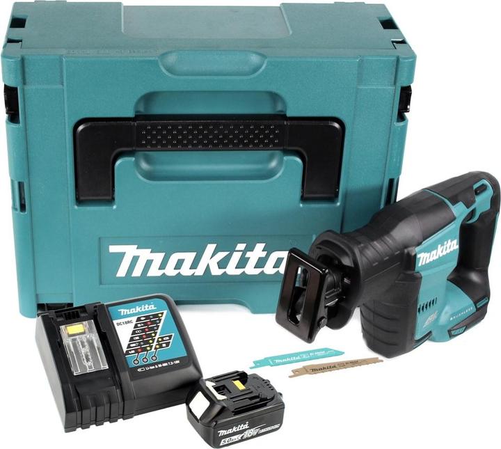Image du produit Makita DJR 188 RTJ 18 V Brushless Li-ion Scie récipro sans fil avec Coffret de transport Makpac + 1