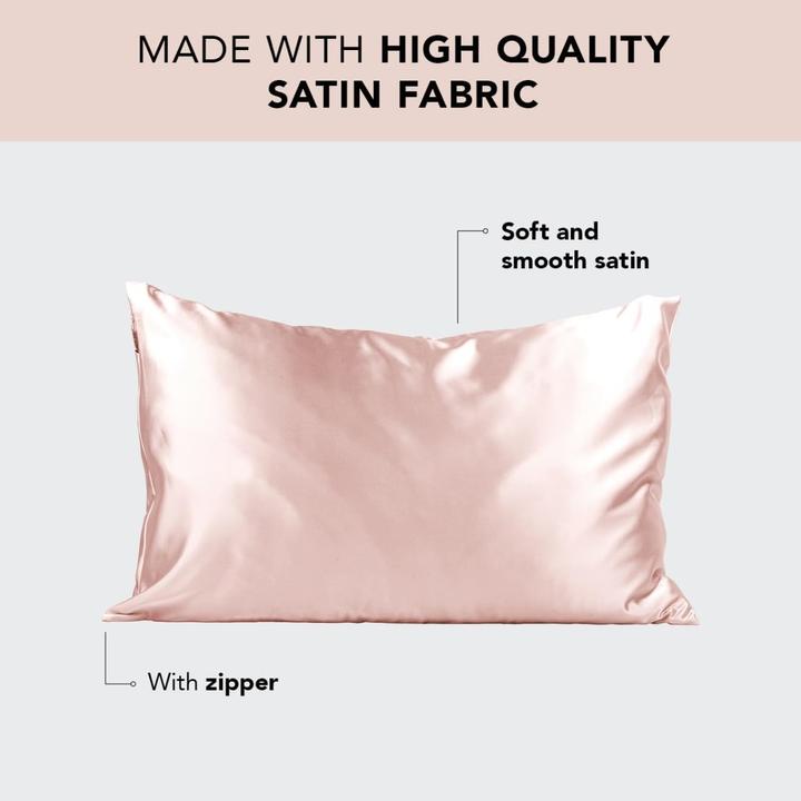 Actual product image Kitsch Satin cushion cover Blush (Pillowcase, 66 x 48 cm)