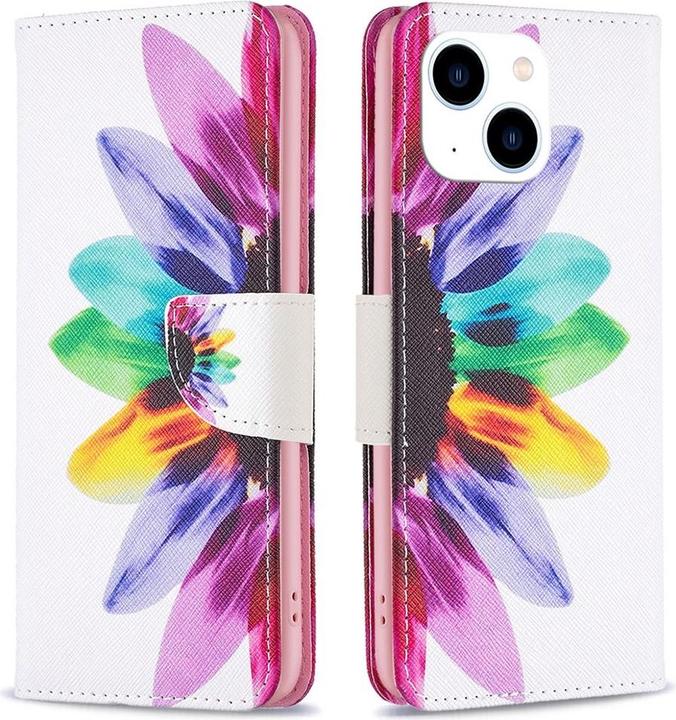 Actual product image Ueli Express iPhone 14 book case case with card holder flower (Apple iPhone 14)
