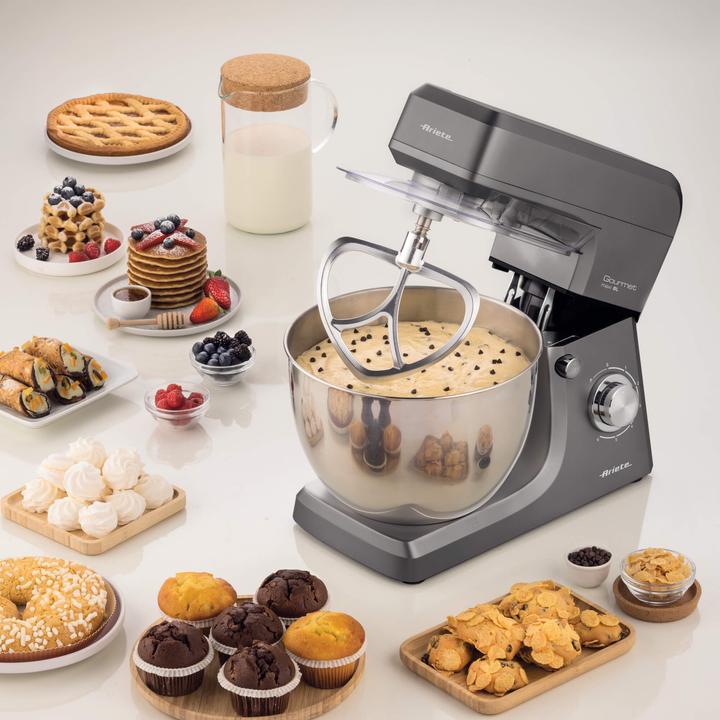 Immagine prodotto Ariete 1575 Gourmet Maxi 8L, Capacità 8L, 1200W, 6 velocità + Pulse, Accessori per vari impasti (1200 W)