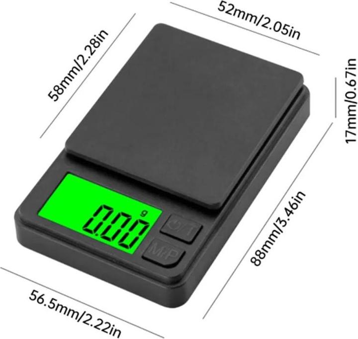 Actual product image Nikko Digitale Mini Präzisions-Taschenwaage 1000g, 0.1g Abstufung